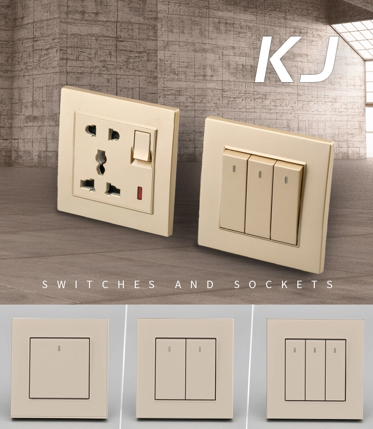 Klass Universal Socket for Home 1 2 3 4gang Switch and Socket with 13A and 1gang Light Switch