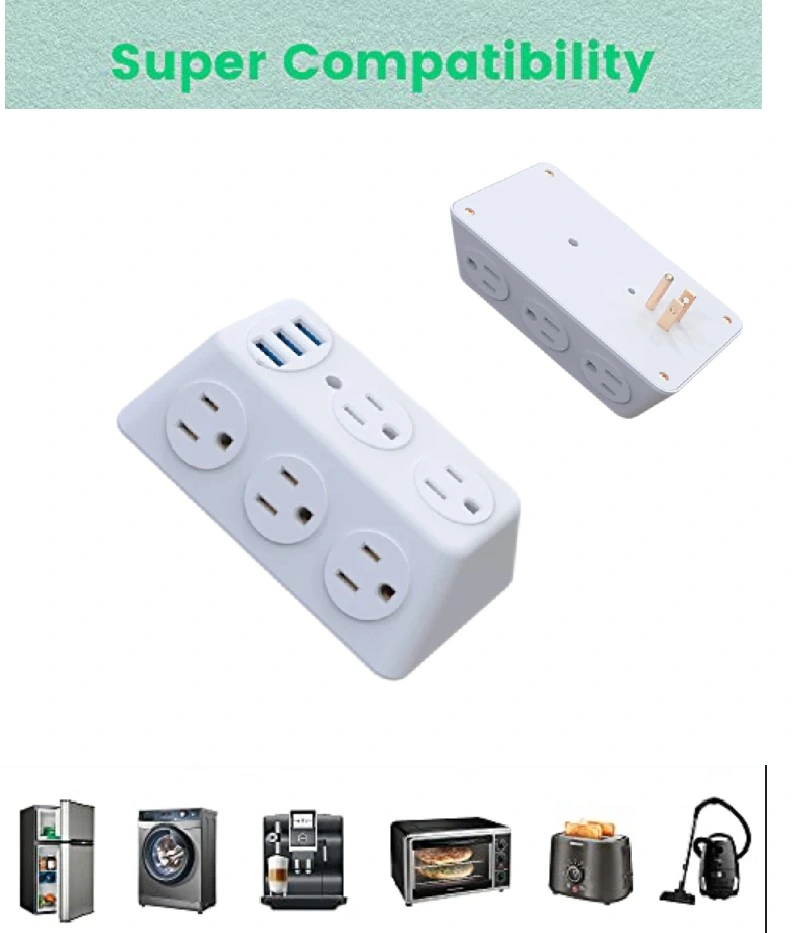 12 in One USB Power Strip Wall Socket with Surge Protector