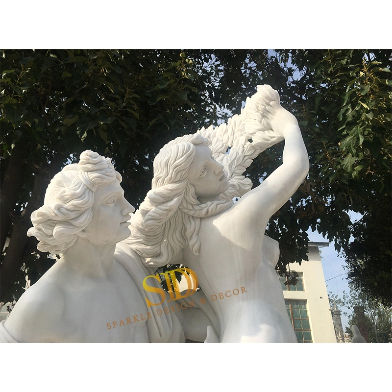 Famous Apollo and Daphne Greek Roman Nude God Natural Marble Statue Sculpture for Garden Decoration